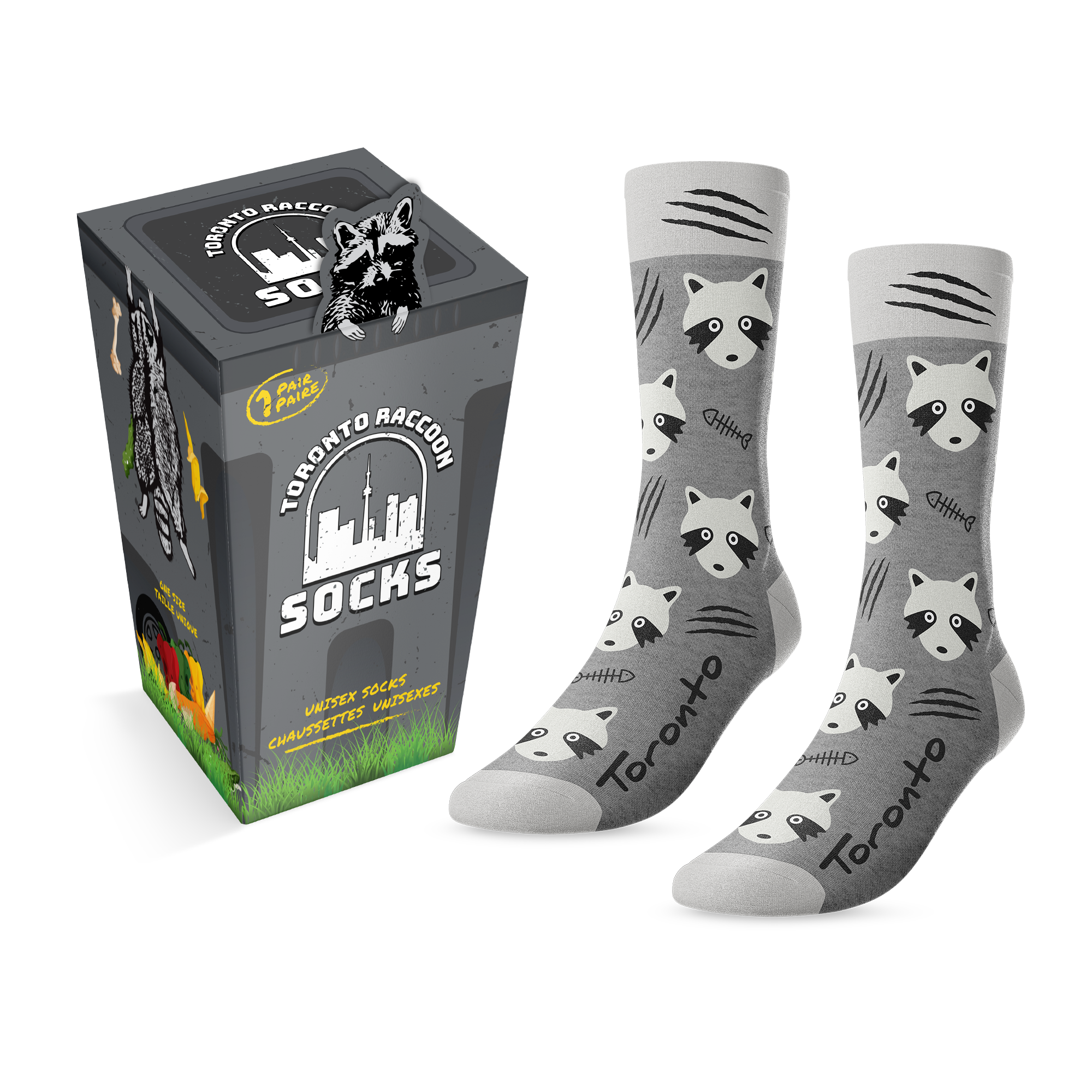 Toronto "Trash Panda" Socks - Main and Local