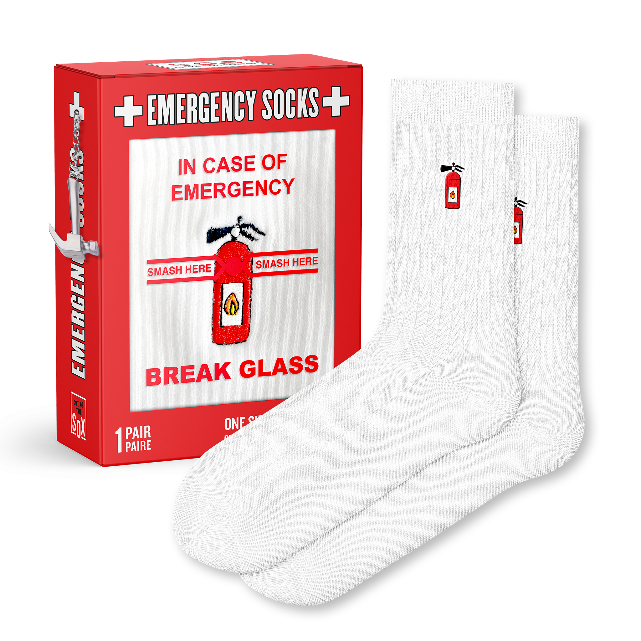 In Case of Emergency, Break Glass! Socks - Main and Local