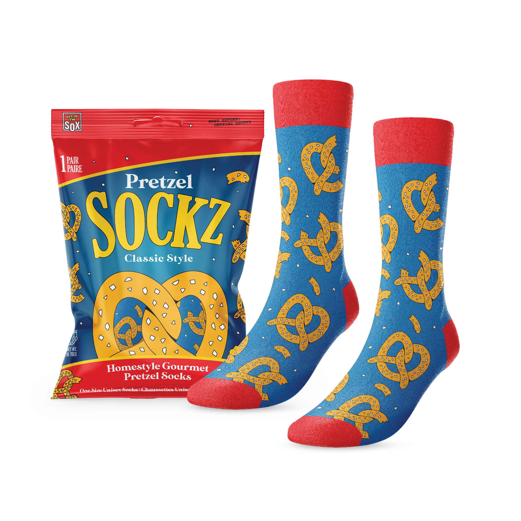 Old Fashioned Pretzels Socks - Main and Local