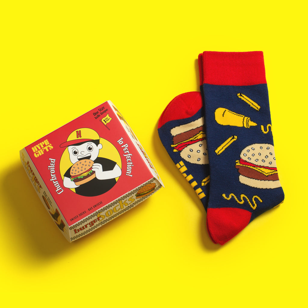 Burgers & Fries Socks - Main and Local